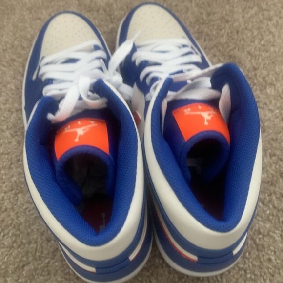 Nike Air Jordan 1 Mid NY Knicks Wheaties  Blue  Orange size US 11